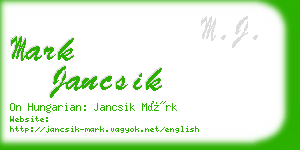 mark jancsik business card